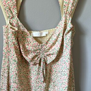 NWOT Astr the Label midi floral dress